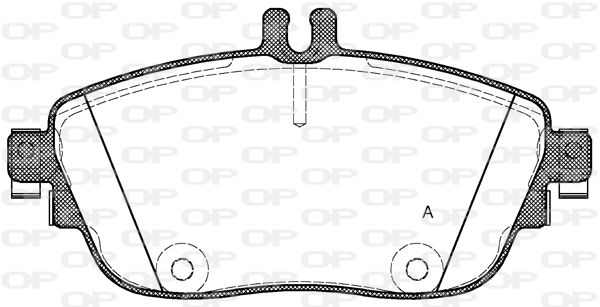 OPEN PARTS Bremžu uzliku kompl., Disku bremzes BPA1485.08